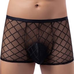 LekkerStout Boxershorts - Doorschijnend - Zwart - Sexy Herenondergoed | L | ( LS149 ) — thumbnail 1