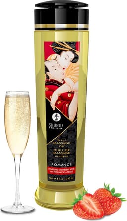 Shunga - Massageolie - Romance Sparkling Strawberry -240 ml — thumbnail 4