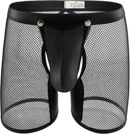 BDSM porno boxershort heren - Verleidelijk, sexy en uitdagend - Spandex - Open kruis - Open billen - Erotische mannen lingerie - Rollenspel - Penis functie — thumbnail 5