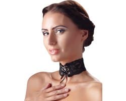 Zwarte choker van kant