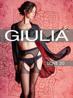 GIULIA Panty - Love 20 - Open Kruis Panty - Strip Panty - Erotiek - Open Heupen - 20 Den - XLarge - Zwart — thumbnail 5