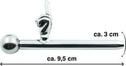 Mr Cock - Extreme Line - Fucking Deep - Penisplug - RVS - Zilver - 9.5cm — thumbnail 5