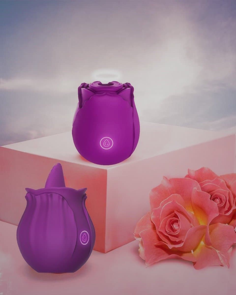 Erodit® Oral Pleasure cadeau geschenkset- 2 Vibrators voor vrouwen - Zuig vibrators voor vrouwen- Tong vibrator- Lik vibrator voor clitoris- verschillende modes– Cadeau voor Vrouw- Erotiek- Seksspeeltjes voor vrouwen — afbeelding 1