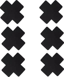 3 pairs of nipple covers - 3 Paar Tepelstickers - Boob stickers - Nipple stickers cross - Tepelplakkers - Tepelstickers kruis - Zwart - Sexy - Black - Erotisch feest - Festival - Gay Pride — thumbnail 1