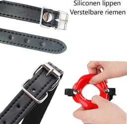 Erodit® Sexy Lips open mond gag - Siliconen Zwarte lippen gag - Fetish gag - Open mond gag - Mond gag - O-ring gag - SexToy - BDSM - Sex bondage spel mannen - Erotiek - Seks speeltjes koppels - Mannen - Vrouwen — thumbnail 7