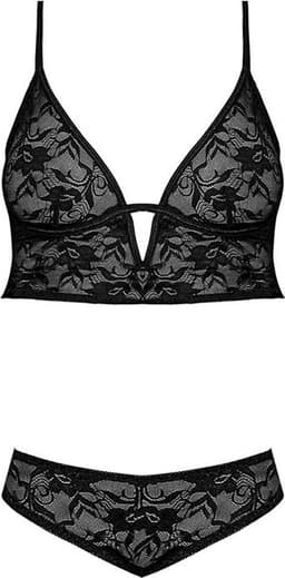 Underwire Bralette & Panty Set - Zwart — thumbnail 3