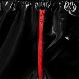 Glanzende boxershort kunstleder - Leer - Ritssluiting open kruis - Latex look - Porno BDSM Kleding - Erotiek - Short - Kort broekje — thumbnail 6