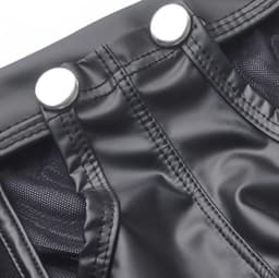 LekkerStout PU Boxershort Met lange Pijpen - Open Kruis - Zwart - Sexy Herenondergoed | M | ( LS067 ) — thumbnail 3
