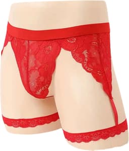 LekkerStout Heren Jarretel Ondergoed - Zwart - Sexy Herenondergoed | M-XL | ( LS188 ) — thumbnail 1