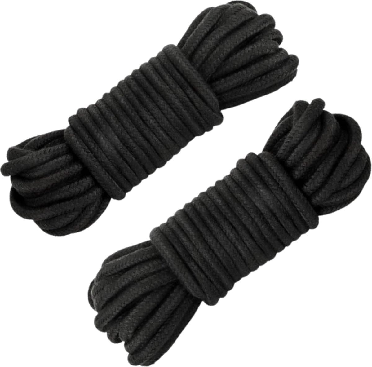 LekkerStout Shibari Bondage Touw - 2x 5m Lang - Bondage - Zwart - BDSM Toys | ( LS134 ) — afbeelding 1