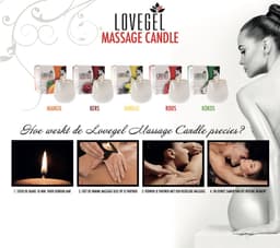 Lovegel - Massage kaars - Erotische massage olie - Kokos — thumbnail 4