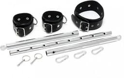 Rimba - BDSM Spreader bar Met Leren handboeien En collar — thumbnail 4