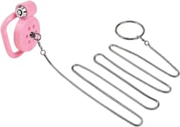 Mini peniskooi - roze - ketting - sissy - sub - Metalen Uitlaatlijn - kuisheid - cock cage - kinky — thumbnail 1
