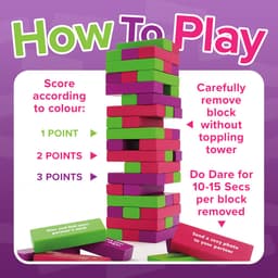 erotische spelletjes voor koppels –erotische bordspelen voor koppels – tower of pleasure 54 blokken + FiTONE condooms met ribbels 12 stuks–FiTONE Date Night Set — thumbnail 4