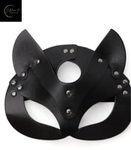 Sexy Leren Kattenmasker Dames – Luxe Kinky Masker – Lingerie Accessoire – Erotische Lingerie – Sexy Lingerie – BDSM Masker – Zwart – Kinky & Rollenspel –Verstelbaar – Fetish – Cadeau – Erotische Accessoire – Festivallook – Wasteland – Dare to Undress — thumbnail 4
