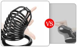 DOWO® - Kuisheidskooi - Black Panther - Metaal - Peniskooi - Kuisheidskooi voor Mannen - Chastity cage - Staal – Zwart - 3 Maten — thumbnail 10