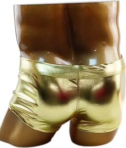 Heren Boxershort Goud - Sexy heren boxershorts erotiek - Trendy clubwear boxer mannen - Sexy men's boxer gold - maat S/M — thumbnail 7