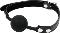 Banoch - Ball gag siliconen met verstelbare band - Zwart - Bal ∅ 4 cm — thumbnail 14