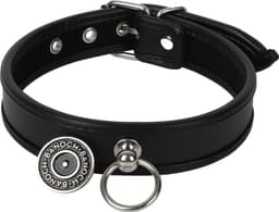 Banoch - Collar of O black - Zwart Pu Leer - halsband bdsm — thumbnail 1