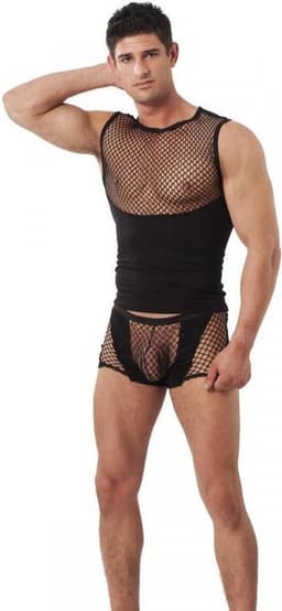 Amorable - Sexy Herenshirt - Fetish Party - Visnet details - maat M/L — thumbnail 4