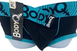 BodyQ Sexy Heren Boxershort – Zwart/Aqua – Erotische Herenlingerie – Maat S — thumbnail 1