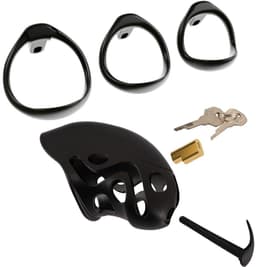 Penis Kooi Met Dilator Voor Extra Urethrale Stimulatie - Kuisheidkooi Met 3 Maten Ringen - Chastity Voor Langdurig Gebruik — thumbnail 2