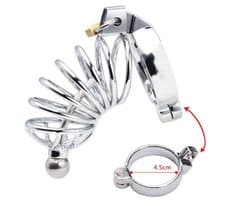 Metalen peniskooi spiraal - BDSM - kinky - kuisheid