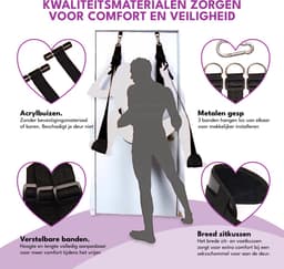 JustFun Seks Schommel - BDSM Sex Toys - Seksspeeltjes voor Koppels - Swing - Erotiek - Zwart — thumbnail 3