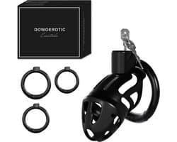 DOWO® - Kuisheidskooi - Peniskooi - Kuisheidskooi voor Mannen - Chastity cage - ABS - Zwart - 3 Maten