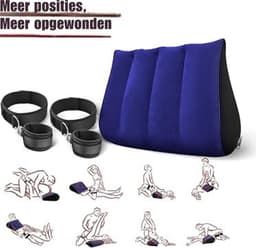 DD® Sex Stoel - Sex Meubel - Sex Chair - Kussen Handboeien Set - 21x15x7cm - Blauw — thumbnail 3