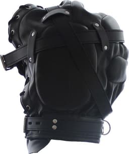 Banoch - Reticent Hood Black -Zwart bondage Masker van pu Leer | BDSM — thumbnail 8