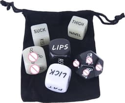 Erotische Dobbelstenen Deluxe! - Glow in the Dark & Black and White Edition - Meer dan 100 mogelijkheden - Seks Dobbelstenen - Erotisch Spel / Kamasutra Spel - Sex Dice - Seks dobbelsteen - 7 delig + GRATIS BEWAARZAKJE — thumbnail 6