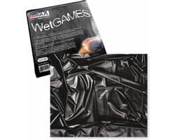 WetGAMES Sex Erotiek Lak Laken 180 x 220 cm - Zwart Volledig waterproof