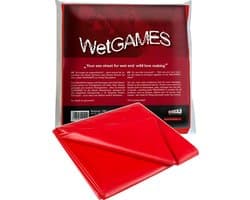 WetGAMES Sex Erotiek Lak Laken 180 x 220 cm - ROOD Volledig waterproof