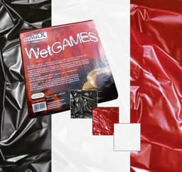 WetGAMES Sex Erotiek Lak Laken 180 x 220 cm - ROOD Volledig waterproof — thumbnail 2