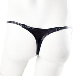 BamBella ® - String - Maat L/XL - Zwart SM kleding BDSM erotische heren kleding ondergoed lingerie onderbroek zwart — thumbnail 4