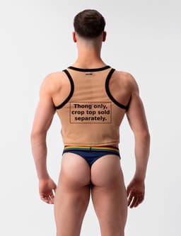 Barcode Berlin Pride Thong Navy - MAAT M - Erotisch Heren Ondergoed - String voor Man - Sexy mannen String — thumbnail 2