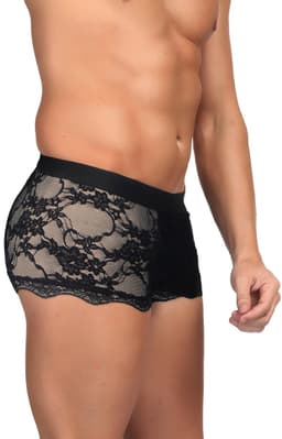 Zeloria Heren Kant Boxer – Transparante Erotische Lace Boxershort – Zwart – L – Stretch & Comfort — thumbnail 11