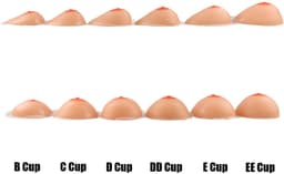 Zelfklevende Siliconen Borsten – Cup DD– 1200 gram- Borstprothese – Travestie, Crossdress & Cosplay –Nep Tieten-Nep Borsten- — thumbnail 5