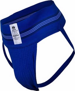 MM Sports The Original No. 10 Swimmer/Jogger Jockstrap 3 inch Blue - MAAT L - Heren Ondergoed - Jockstrap voor Man - Mannen Jock — thumbnail 1