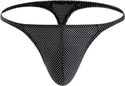 LekkerStout Heren String - Zwart/Wit - Sexy Herenondergoed | XL | ( LS145 ) — thumbnail 5