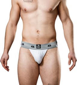 MM Sports Original Edition Swimmer/Jogger Jockstrap 2 inch White - MAAT XXL - Heren Ondergoed - Jockstrap voor Man - Mannen Jock — thumbnail 5