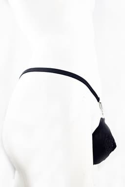 BamBella ® - String Kruisloos - One size - Sexy Zwart kralen Erotische onderbroek Heren — thumbnail 2