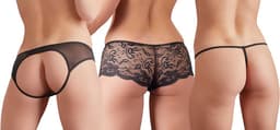 Cottelli Collection – 3 Delig Erotisch Ondergoed Set voor Veelzijdig Keuzevrijheid in de Slaapkamer – Maat L – Zwart — thumbnail 4