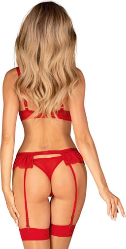 Obsessive - Chilisa Driedelige Set - Rood — thumbnail 2