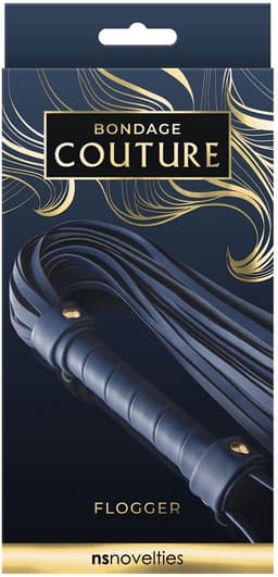 NS Novelties - Bondage Couture Flogger - Bondage / SM Whips and Paddles Blauw — thumbnail 2