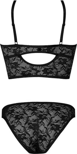 Underwire Bralette & Panty Set - Zwart — thumbnail 2