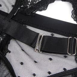 Sexy Lingerie - Luxe Erotische Lingerie Set - Erotische Bodysuit in Kanten Cups - Jarretel - BDSM Bondage look - Valentijnsdag - kleur Zwart - Plus size - Maat S — thumbnail 5