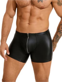 PleazureX leren boxer met rits kruis - Sexy - Heren ondegoed - onweerstaanbaar - heren lingerie - Maat XL — thumbnail 1