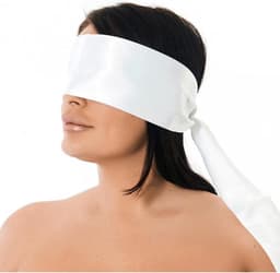 Finnacle - Blinddoek/Bondage Doek/Lint - Wit - 150/10CM - Polyester - Universeel - BDSM/Erotisch - Cadeau/Erotiek — thumbnail 4